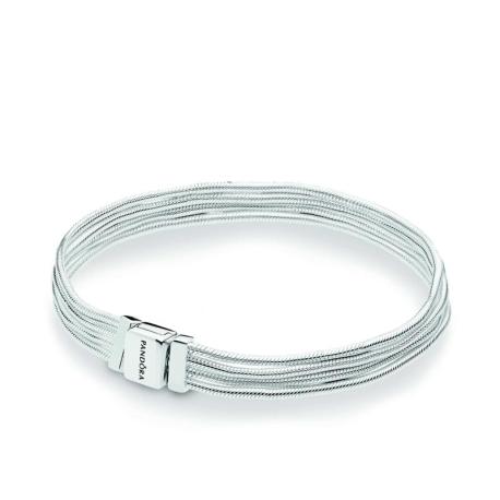 Bracelet Maille Serpent Multi-rang Couleur ARGENT PANDORA REFLEXIONS Taille 17 Bracelet Maille Serpent Multi-rang Couleur ARGENT PANDORA REFLEXIONS Taille 17