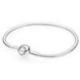 Bracelet Maille Serpent Fermoir Rond Classique Couleur ARGENT PANDORA MOMENTS Taille 16