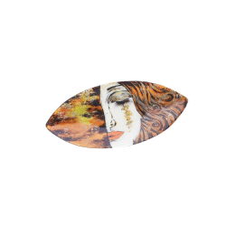 Plat allongé en verre la Larme de Klimt