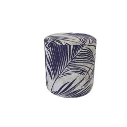 Pouf Jungle gris et bleu