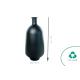 Vase Dame jeanne en verre noir mat