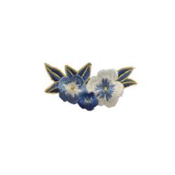 Patch thermocollant Fleurs Bleues