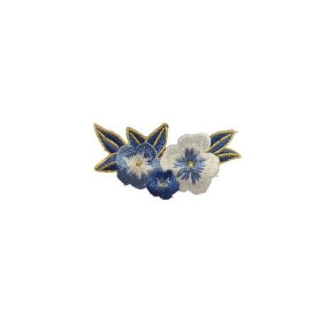 Patch thermocollant Fleurs Bleues