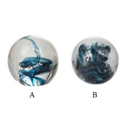 Boule Sulfure en verre bleu
