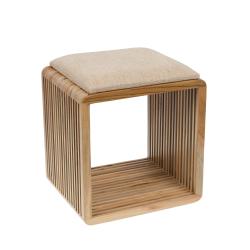 Tabouret Callopsitte en bois naturel