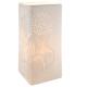 Lampe Porcelaine Fleurs carré
