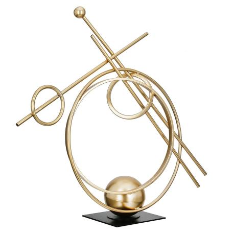 Sculpture en métal cercle doré
