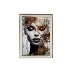 Tableau Femme or avec Cristaux