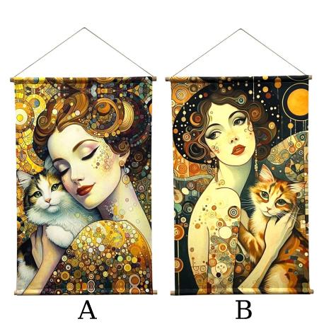 Kakémono Femme avec Chat Kakémono Femme avec Chat
