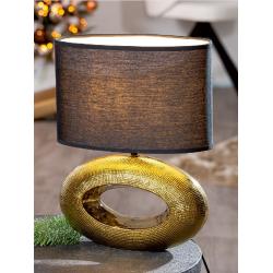 Lampe Ovale or et noir