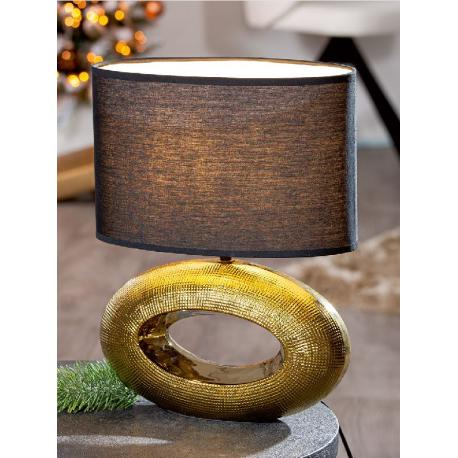 Lampe Ovale or et noir