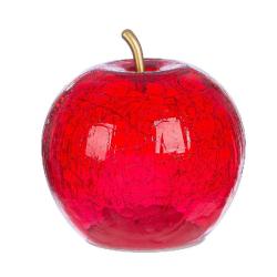Pomme en verre rouge LED