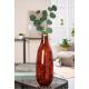 Vase bouteille en verre Ambre