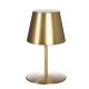 Lampe de table en métal dore tactile sans fils