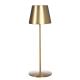 Lampe de table en métal dore tactile sans fils