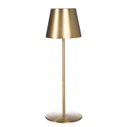 Lampe de table en métal dore tactile sans fils
