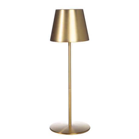 Lampe de table en métal dore tactile sans fils