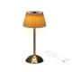 Lampe de table Plastique crème et métal doré