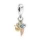 Charm Pendant Spiritualite Main de Fatma, oeil qui voit tout & Plume PANDORA MOMENTS