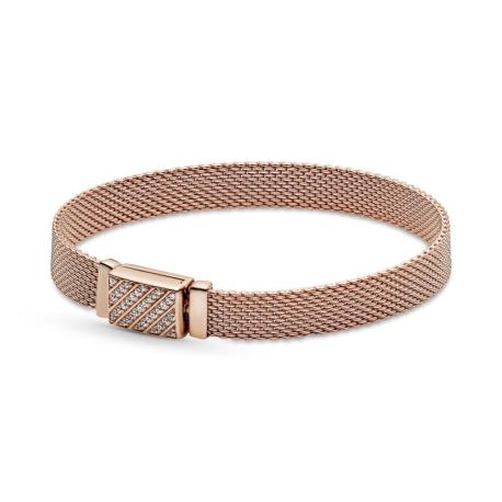 Bracelet PavÈ Fermoir Long RosÈ PANDORA REFLEXIONS Bracelet PavÈ Fermoir Long RosÈ PANDORA REFLEXIONS