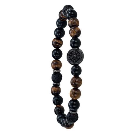 Bracelet Homme Œil de Tigre JOURDAN Bracelet Homme Œil de Tigre JOURDAN