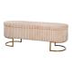 Banquette Brooklyn en velours beige