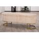 Banquette Brooklyn en velours beige
