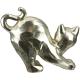 Statuette Chat en résine doré