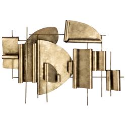 Décoration murale en métal bronze
