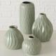 Vase Zalina en porcelaine vert mat