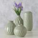 Vase Zalina en porcelaine vert mat