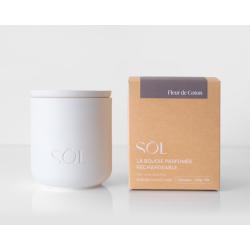 Bougie classique rechargeable Fleur de Coton