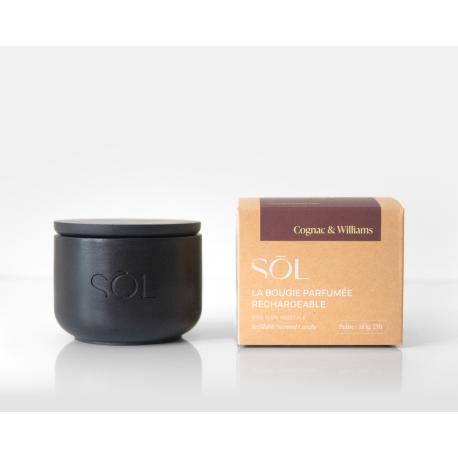 Petite bougie rechargeable Cognac & Williams