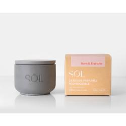 Petite bougie rechargeable Fraise et Rhubarbe