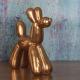 Statuette Chien Ballon or rose
