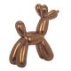 Statuette Chien Ballon or rose