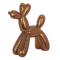 Statuette Chien Ballon or rose