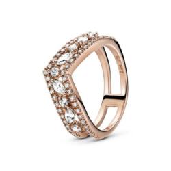 Pandora — Bague Chevron Double Marquise Scintillante — T.54