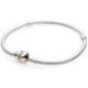 Bracelet Fermoir Classique Rose et Argent PANDORA MOMENTS