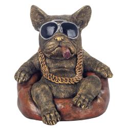 Statuette Chien Bouledogue Bling-bling