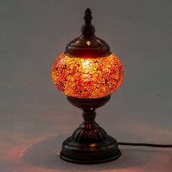 Lampe mosaïque rouge rosé