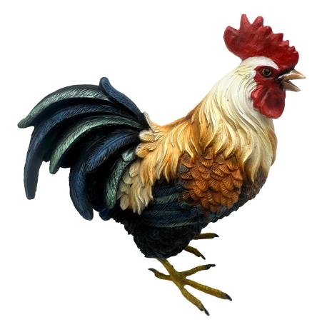 Statuette coq Rico en résine