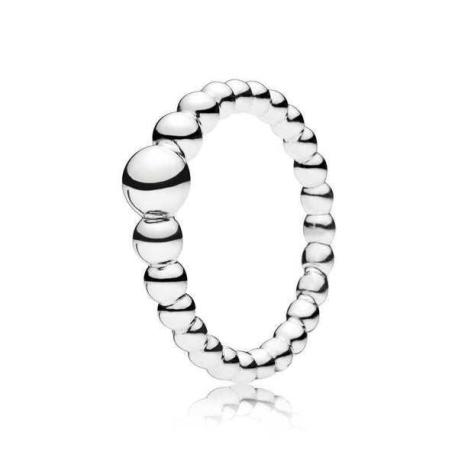 Pandora — Bague Argent Massif Perles — T.54