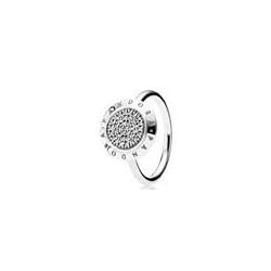 Pandora — Bague Logo Pandora Argent Massif Oxydes de Zirconium — T.54