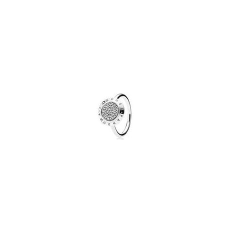 Pandora — Bague Logo Pandora Argent Massif Oxydes de Zirconium — T.54