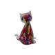 Sulfure chat en verre rouge