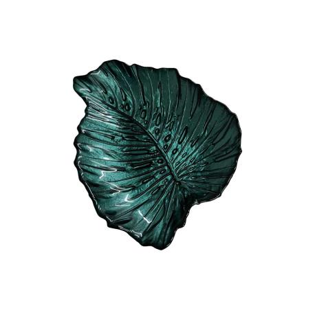 Plat tropical Monstera en verre