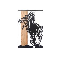 Décoration murale Cheval sur bois