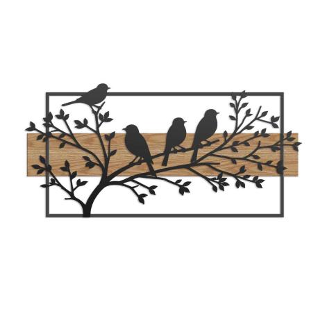 Décoration murale Oiseaux sur bois