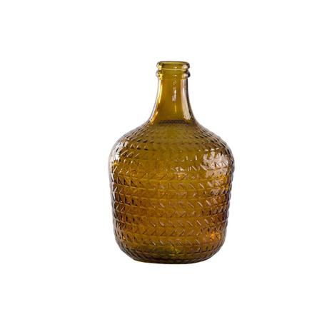 Dame Jeanne Texture en verre jaune